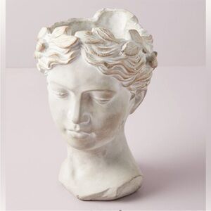 ANTHROPOLOGIE GRECIAN BUST POT HEAD small